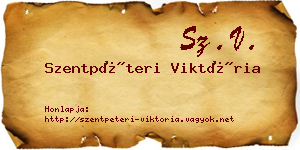 Szentpéteri Viktória névjegykártya