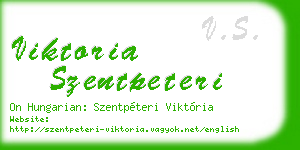viktoria szentpeteri business card